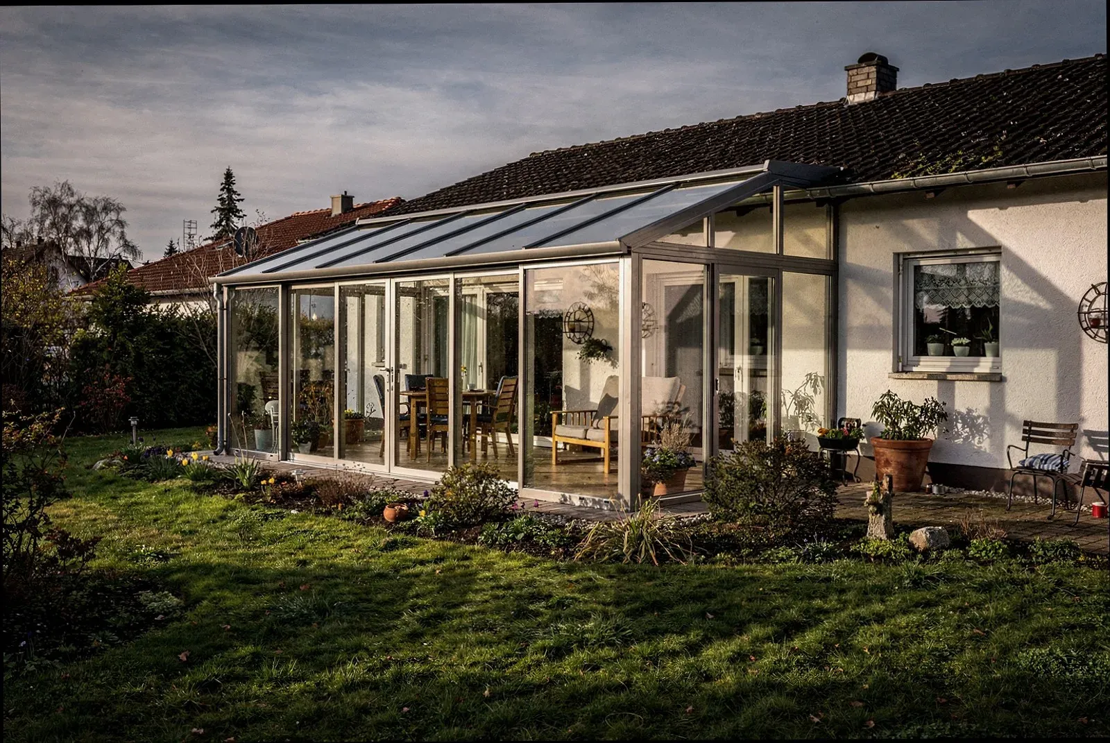 Terrasse zum Wintergarten in Bochum