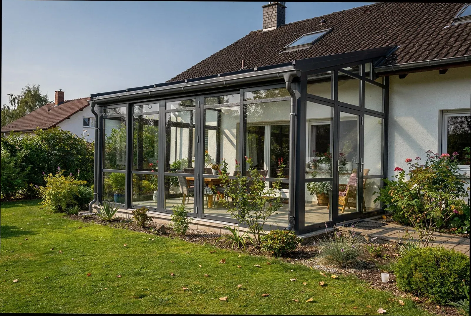 Wintergarten Bochum – beheizter Wohnwintergarten an einem Einfamilienhaus